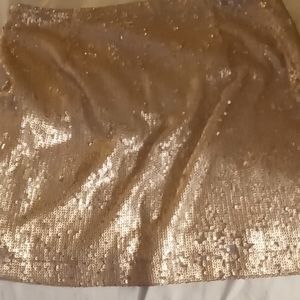 Gold Sparkle Forever 21 Mini skirt